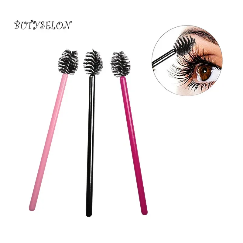 200Pcs Handle Disposable Water Drop Shape Cosmetic Brush Nylon Mascara Wands Lashes Makeup Brushes Eyelash Extension Tools — image 6