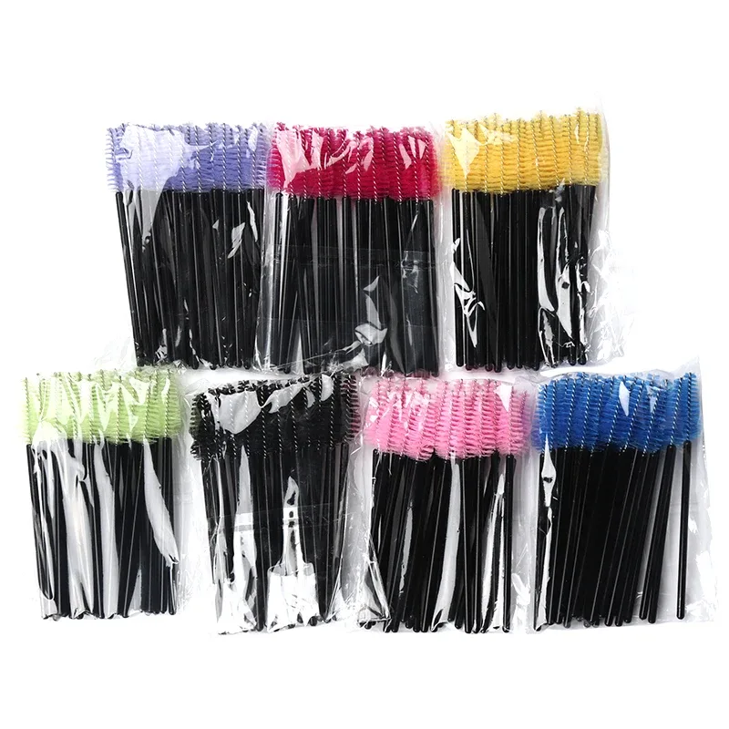 200Pcs Handle Disposable Water Drop Shape Cosmetic Brush Nylon Mascara Wands Lashes Makeup Brushes Eyelash Extension Tools — image 4