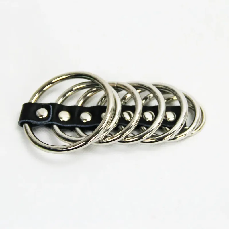 8Rings cock ring delay penis holder steel Fetish extender Ejacu Cage Bondage Impotence Erection Aid Sex aid Erectile Dysfunction — image 5