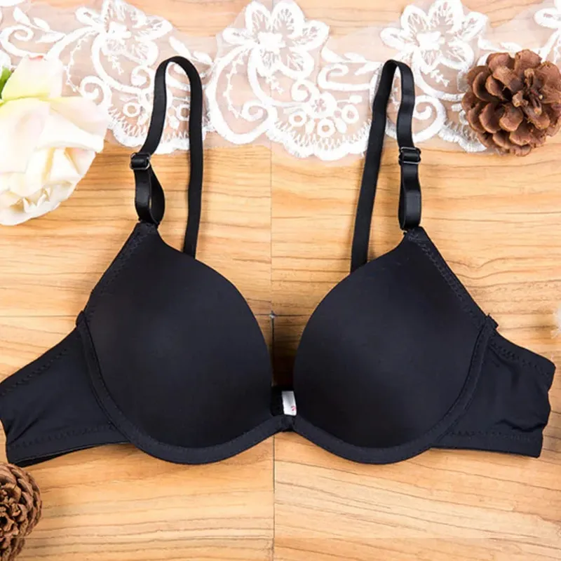 Sexy Womens Lingerie Small Breasts Deep V Brassiere Support Bra Underwired Bralette Padded Bh Top 28-36 AA A B Cup — image 2