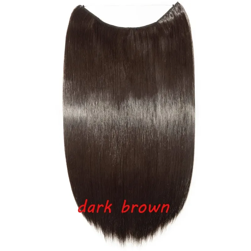 S-noilite 32colors Synthetic Invisible Wire Hair Extension Clip In False Hair Hairpieces Long Hair Extensions For Women