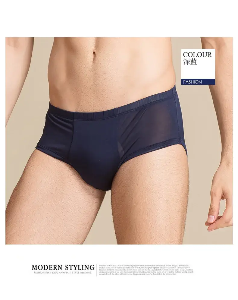 Men Underwear Boxer Shorts 100% Real Silk Knitted Boxers Comfortable Health Breathable Male U Shape Underpants 69112 — image 10