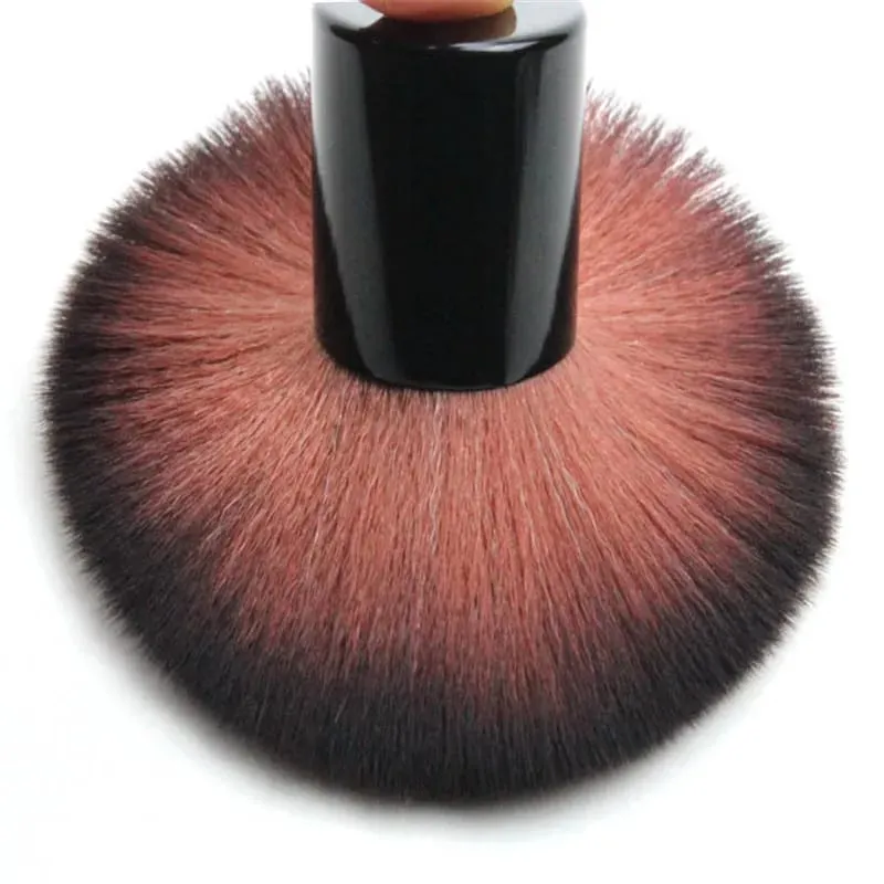 1Set Big Black Makeup Brushes Powder Cosmetic Brush Face Blush Contour Brush Kabuki Nail Brush Makeup Tools With Bag Sculpting — image 5