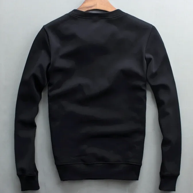 Men Hip Hop Pullover Sweatshirts Hoodies Diamond Design 2019 Winter Casual Plain Cotton Thick Sweatshirt — image 7