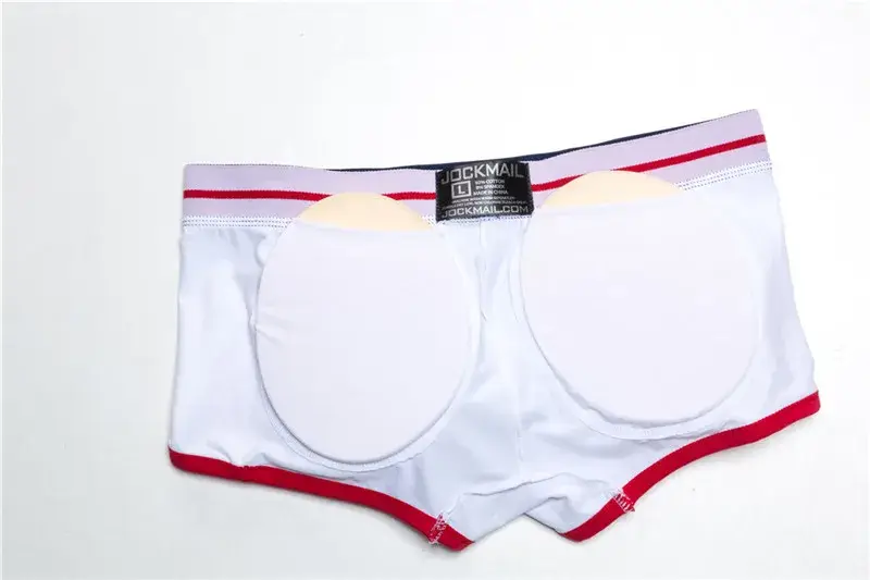 Brand sexy men underwear bulge enhancing men Boxer include Penis pad and hips buttocks double Removable push up cup — image 27