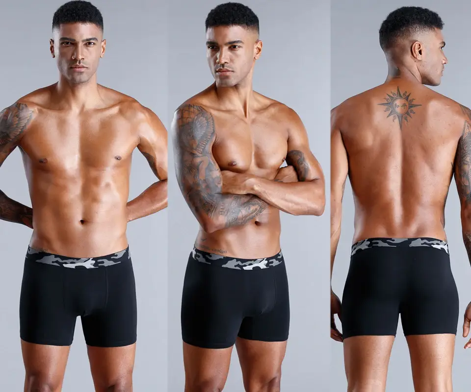 Brand Underwear Men Boxer Shorts Letter Elastic Waistband Men's Panties Natural Cotton Mens Underpants High Quality Boxershorts — image 8