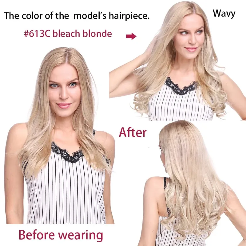 Synthetic Invisible Wire No Clips In Hair Extensions Secret Fish Line Hairpieces Hair Extensions Fake Hair For Women — image 4