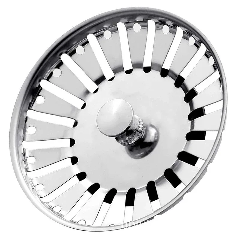 High Quality 84MM Bathroom Sink Strainer 304 Stainless Steel Water Stopper Sink Sink Water Filter Plug Kitchen Sink Accessories — image 3