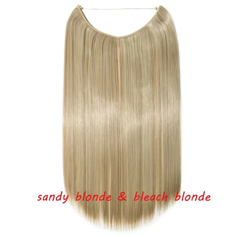 S-noilite 32colors Synthetic Invisible Wire Hair Extension Clip In False Hair Hairpieces Long Hair Extensions For Women