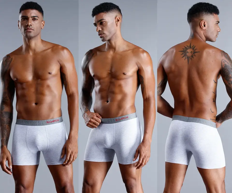 Brand Underwear Men Boxer Shorts Letter Elastic Waistband Men's Panties Natural Cotton Mens Underpants High Quality Boxershorts — image 4