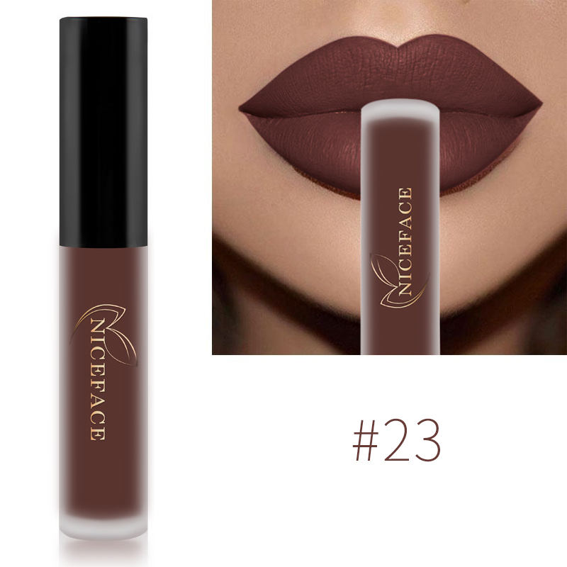 Nude Liquid Lipsticks Waterproof Velvet Matte Lip Gloss Long Lasting Non-stick Cup Lip Tint Makeup Pigment Cosmetics