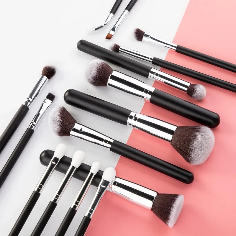 15pcs Professional Make-up Brushes Set Makeup Power Brush Make Up Beauty Tools Soft Synthetic Hair With Leather Case — image 2