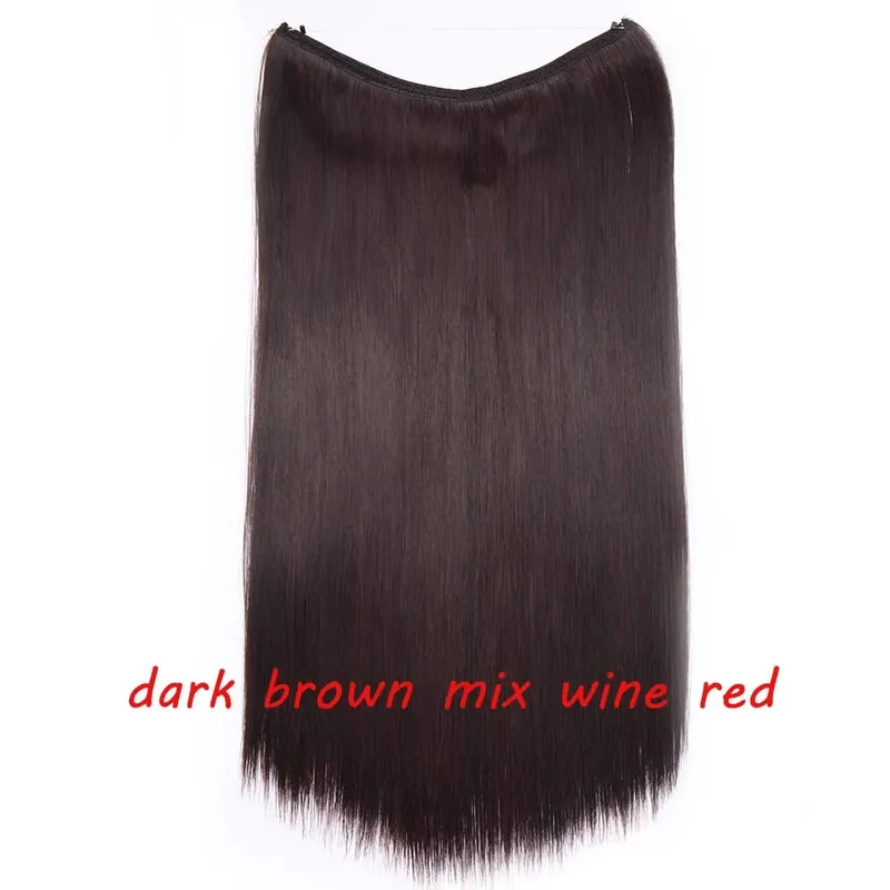 S-noilite 32colors Synthetic Invisible Wire Hair Extension Clip In False Hair Hairpieces Long Hair Extensions For Women