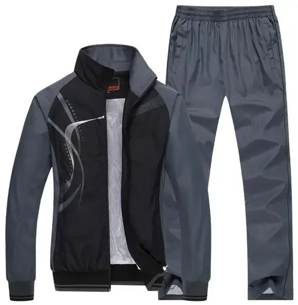 Menswear Men's Sportswear Outdoors Tracksuits Jackets + Pants 2Pcs Casual Exercise SportSuit Mens Hoodies and Sweatshirt Set 5XL