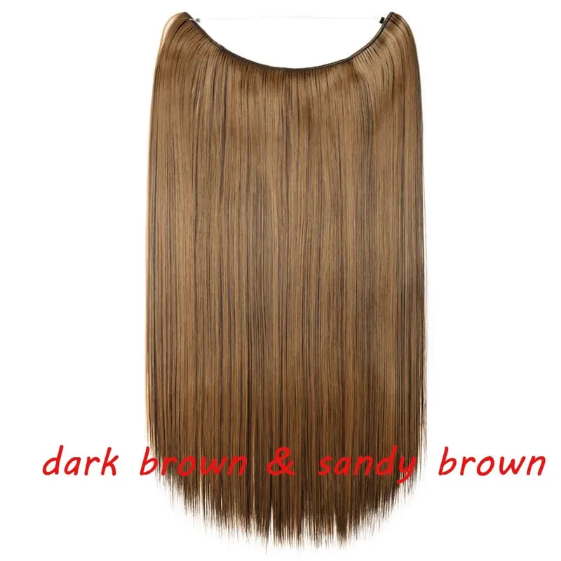 S-noilite 32colors Synthetic Invisible Wire Hair Extension Clip In False Hair Hairpieces Long Hair Extensions For Women