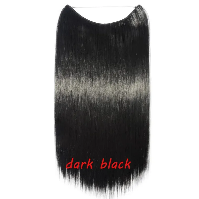 S-noilite 32colors Synthetic Invisible Wire Hair Extension Clip In False Hair Hairpieces Long Hair Extensions For Women