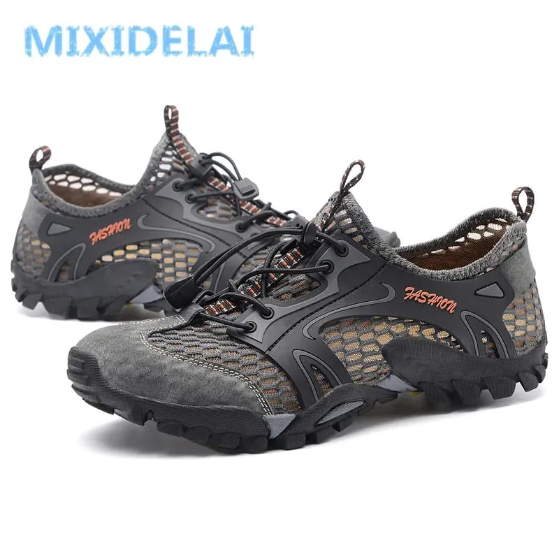 2024 Summer Spring Big Size Men Shoes Casual Mesh Artificial Leather Patchwork Breathable Outdoor Male Sneakers Walking Footwear — image 6