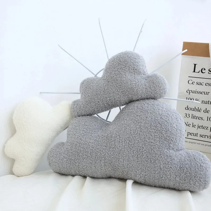 Cute 3 Sizes Cloud Shaped Pillow Cushion Stuffed Plush Toy Bedding Baby room Home Decoration Gift — image 3