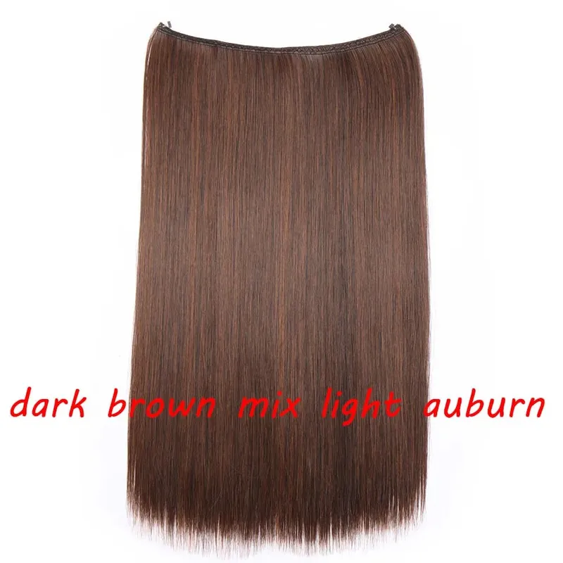 S-noilite 32colors Synthetic Invisible Wire Hair Extension Clip In False Hair Hairpieces Long Hair Extensions For Women