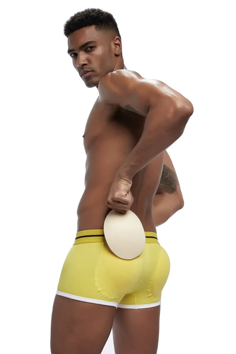 Brand sexy men underwear bulge enhancing men Boxer include Penis pad and hips buttocks double Removable push up cup — image 22