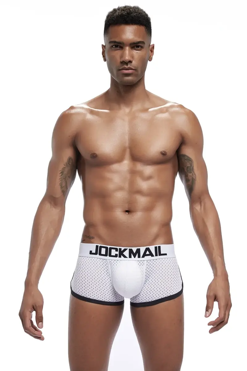 Sexy Men underwear Boxers Men's Padded Enhancing Removable front and bottom Breathable Mesh Gay Underwear Spring summer — image 15