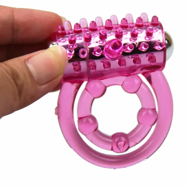 Lasting Vibrators Rings Double CockRing Delay Premature Ejaculation Penis Ball Loop 2Locked Sex Toys Product for Men — image 2
