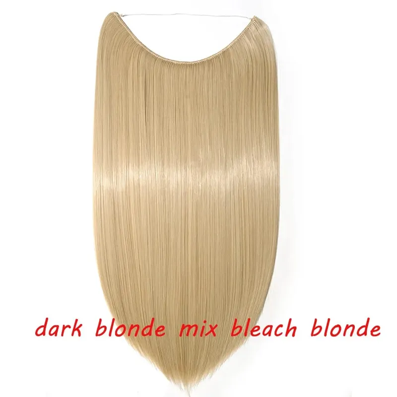 S-noilite 32colors Synthetic Invisible Wire Hair Extension Clip In False Hair Hairpieces Long Hair Extensions For Women