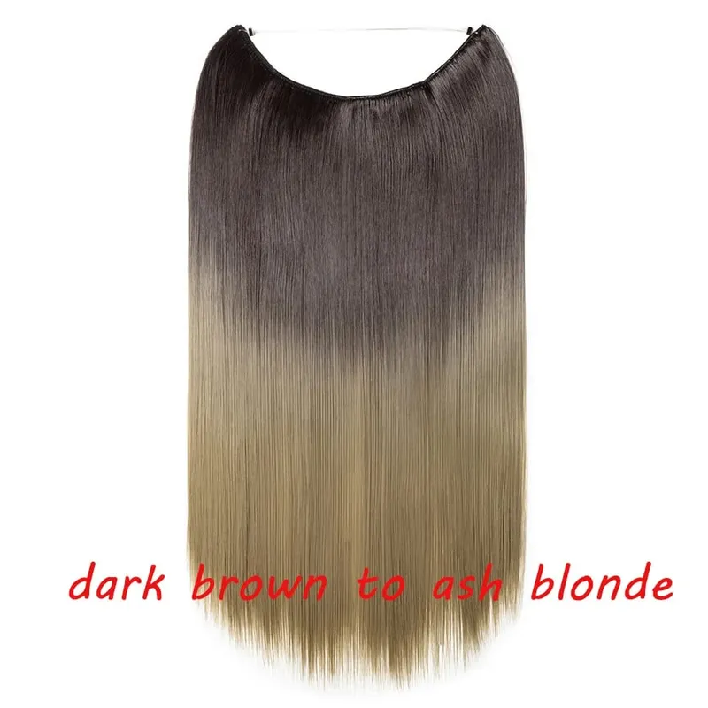 S-noilite 32colors Synthetic Invisible Wire Hair Extension Clip In False Hair Hairpieces Long Hair Extensions For Women