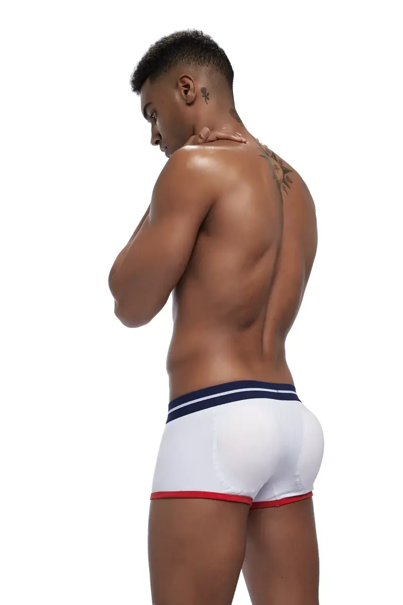 Brand sexy men underwear bulge enhancing men Boxer include Penis pad and hips buttocks double Removable push up cup — image 15