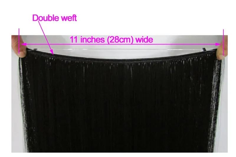 Synthetic Heat Resistant Hair Silky Straight Elasticity Invisible Wire Hair Extensions 8006 — image 6