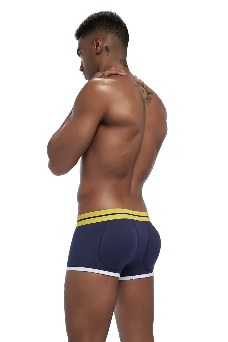 Brand sexy men underwear bulge enhancing men Boxer include Penis pad and hips buttocks double Removable push up cup — image 5