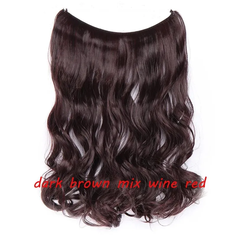 S-noilite 32colors Synthetic Invisible Wire Hair Extension Clip In False Hair Hairpieces Long Hair Extensions For Women
