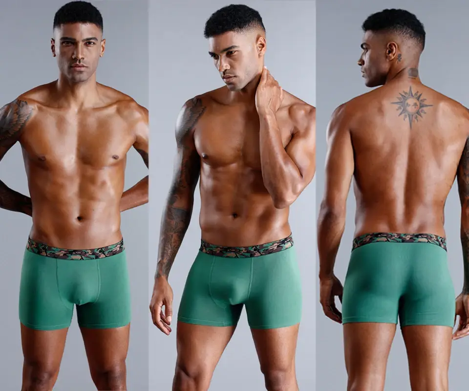 Brand Underwear Men Boxer Shorts Letter Elastic Waistband Men's Panties Natural Cotton Mens Underpants High Quality Boxershorts — image 6