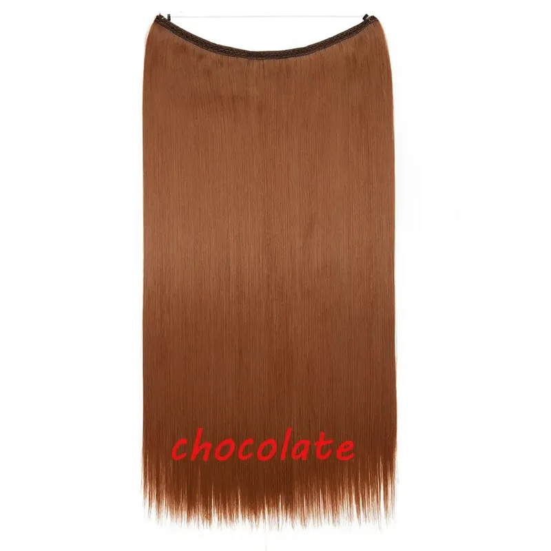 S-noilite 32colors Synthetic Invisible Wire Hair Extension Clip In False Hair Hairpieces Long Hair Extensions For Women