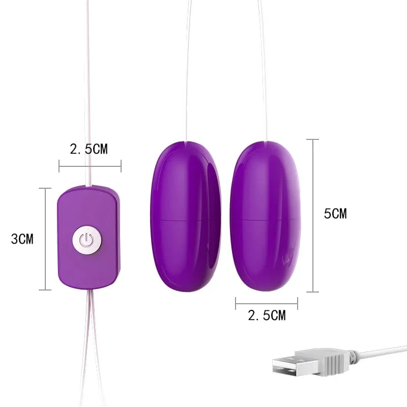 다기능 진동기 Clitoral G-Spot 혀 Clitoris 2 점프 계란 USB 전원 총알 원격 제어 여성을위한 진동 섹스 토이