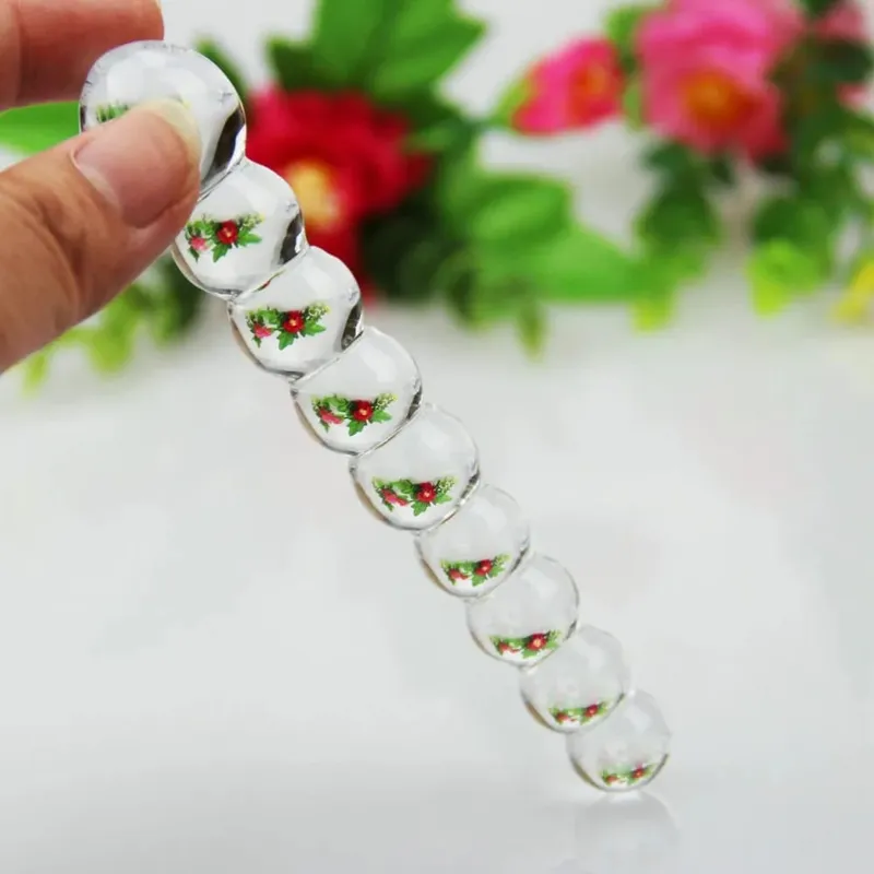 Candiway Crystal Clear Glass Dildo Anal Beads Plug G-spot Stimulation Female Masturbation Adult Sex Toys For Lesbian — image 3