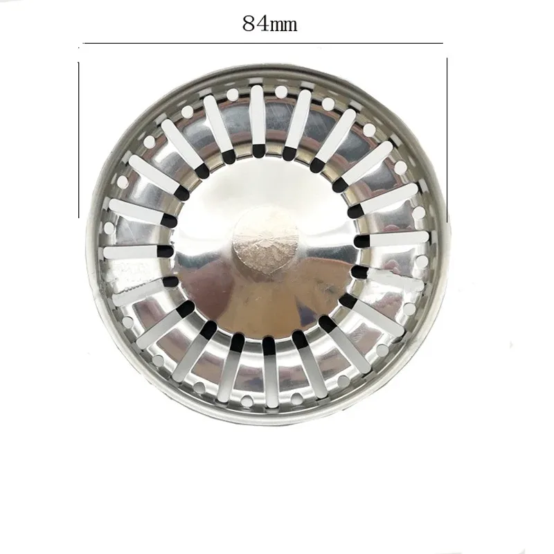 High Quality 84MM Bathroom Sink Strainer 304 Stainless Steel Water Stopper Sink Sink Water Filter Plug Kitchen Sink Accessories — image 4