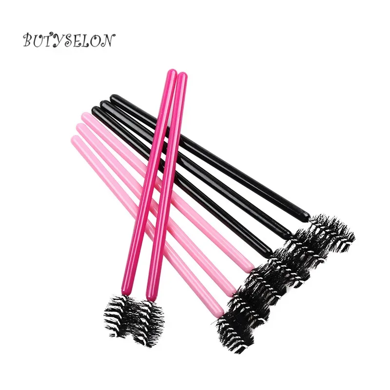 200Pcs Handle Disposable Water Drop Shape Cosmetic Brush Nylon Mascara Wands Lashes Makeup Brushes Eyelash Extension Tools — image 3