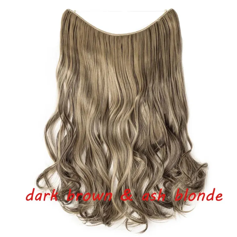 S-noilite 32colors Synthetic Invisible Wire Hair Extension Clip In False Hair Hairpieces Long Hair Extensions For Women