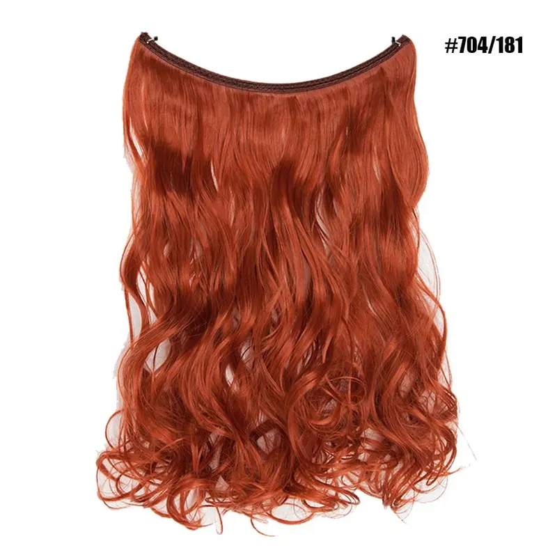 Synthetic Invisible Wire No Clips In Hair Extensions Secret Fish Line Hairpieces Hair Extensions Fake Hair For Women — image 39