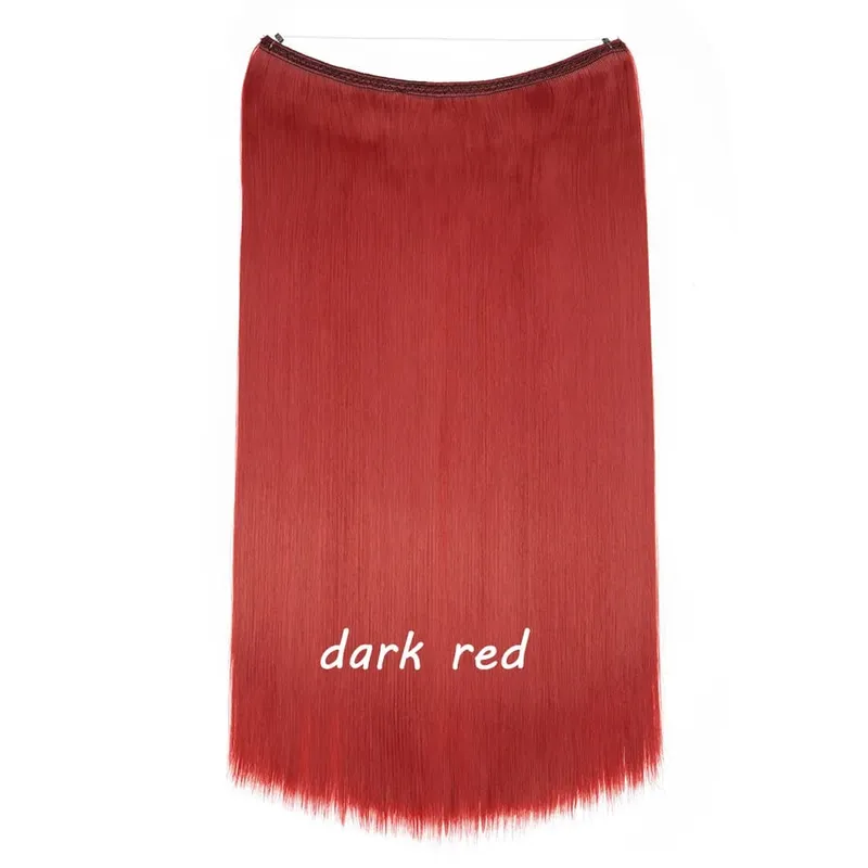S-noilite 32colors Synthetic Invisible Wire Hair Extension Clip In False Hair Hairpieces Long Hair Extensions For Women