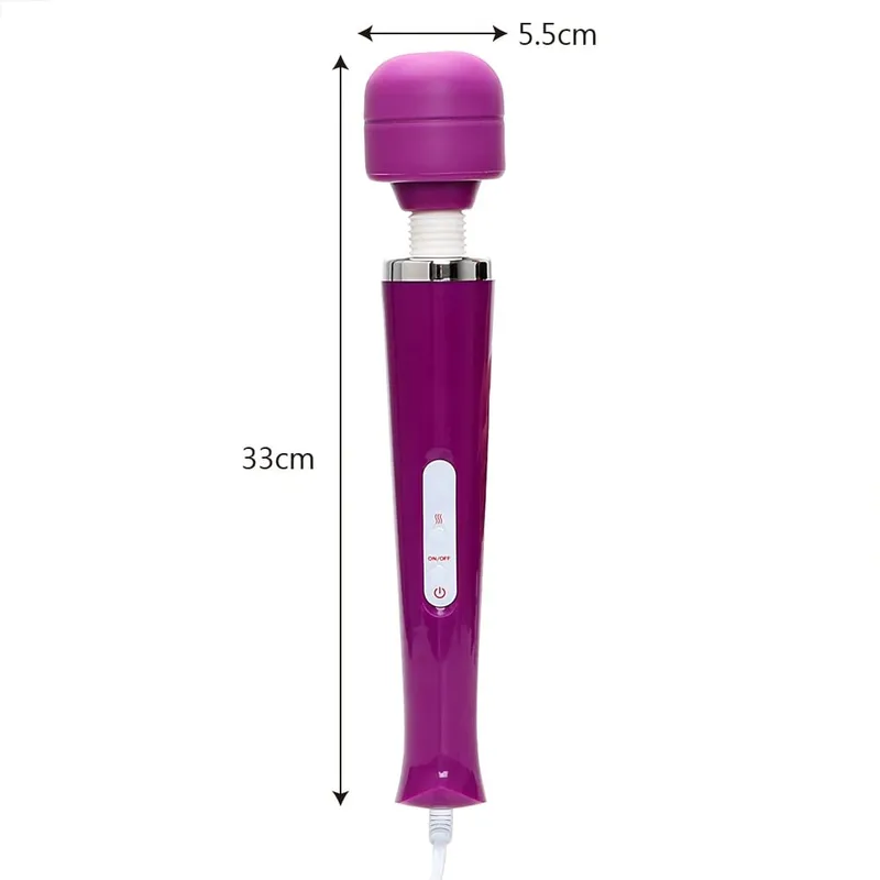 33cm Big Vibrators EU US Plug Magic Wand For Women Nipple Clitoris Stimulator Vaginal Anal Plug Dildo Female Masturbator Sex Toy — image 6