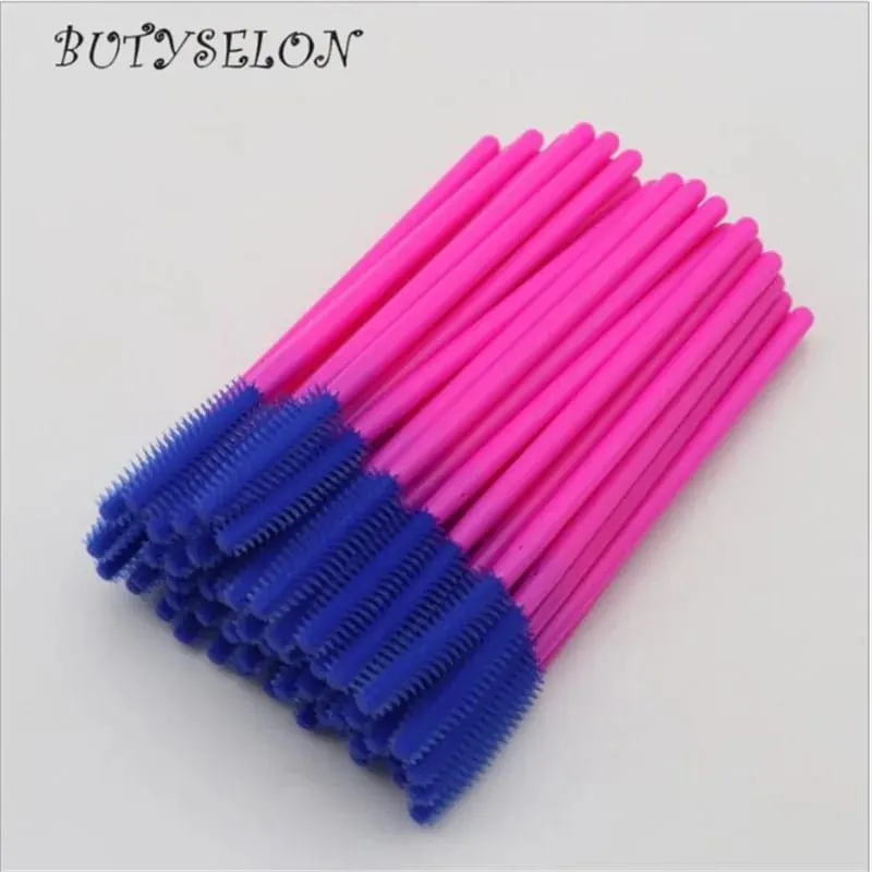 50pcs Disposable Silicone Eyelash Brushes Mascara Wands Applicator Eyebrow Comb Microbrush Lash Extension Supplies Makeup Tools — image 10