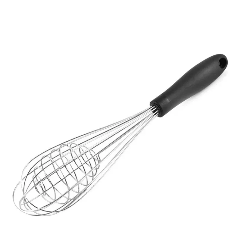 Stainless Steel + TPR Handle Egg Beater Kitchen Balloon Wire Whisk Mixer Foamer for Cooking Baking Blending Whisking Stirring