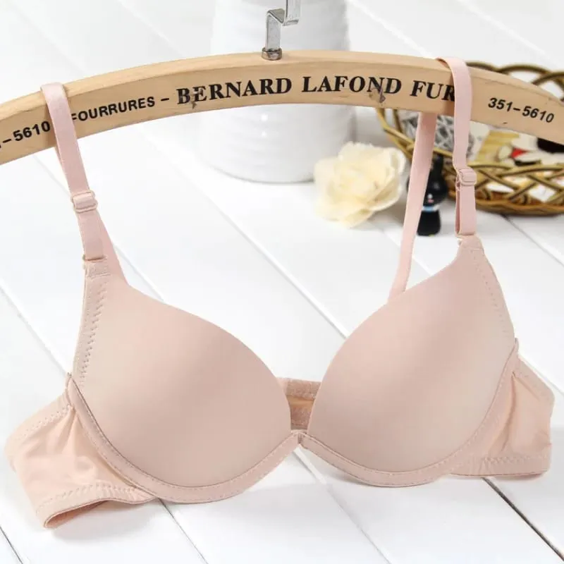 Sexy Womens Lingerie Small Breasts Deep V Brassiere Support Bra Underwired Bralette Padded Bh Top 28-36 AA A B Cup
