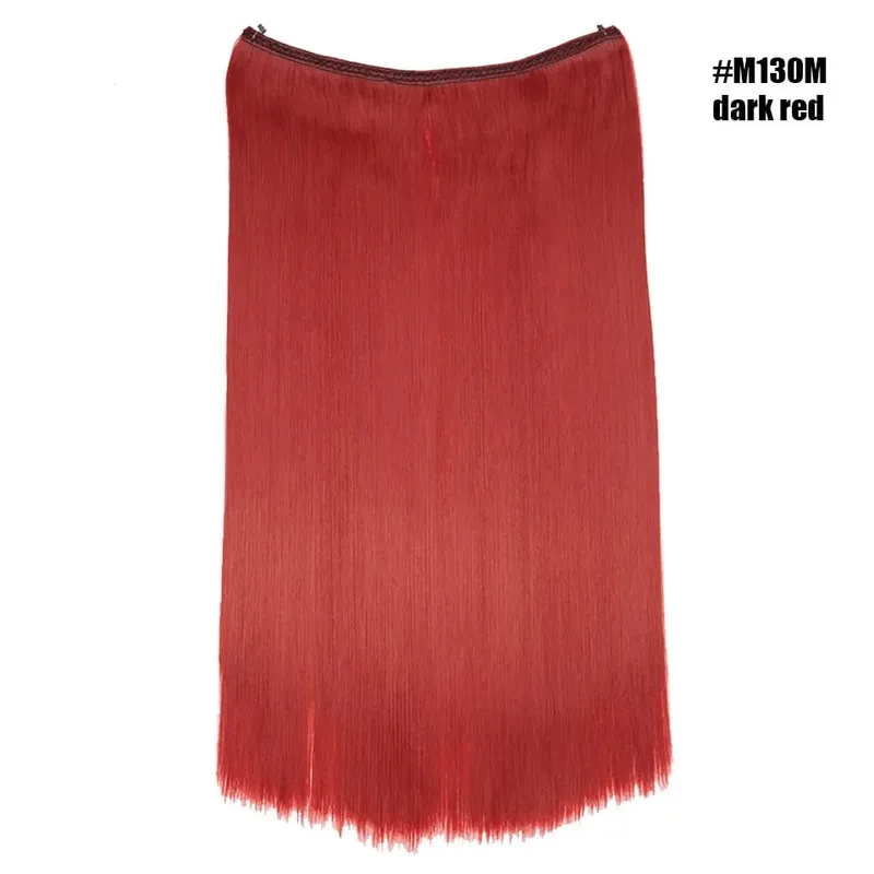 Synthetic Invisible Wire No Clips In Hair Extensions Secret Fish Line Hairpieces Hair Extensions Fake Hair For Women — image 26