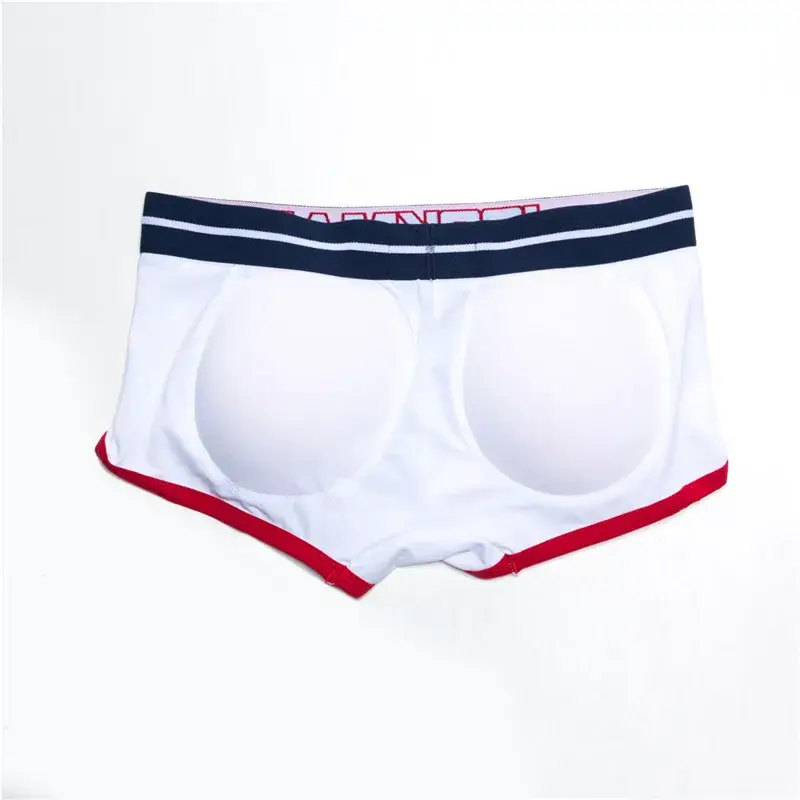 Brand sexy men underwear bulge enhancing men Boxer include Penis pad and hips buttocks double Removable push up cup — image 31