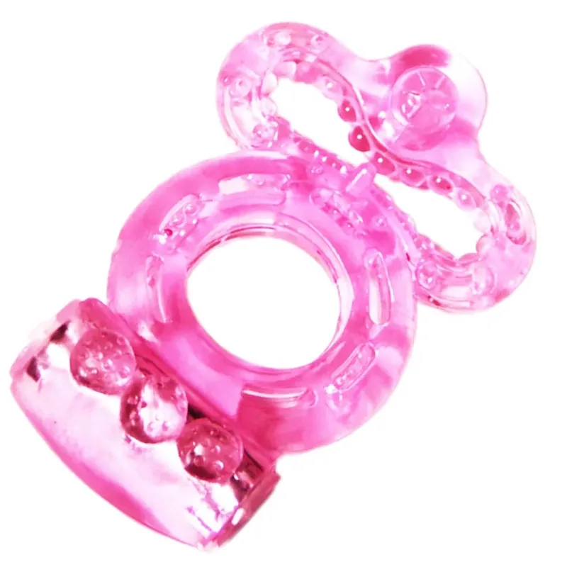 lasting ring clitoris vibrator triple ball loop Massager masturbation Vibrating cocking delay ejaculation vibe Sex Toys For man — image 2