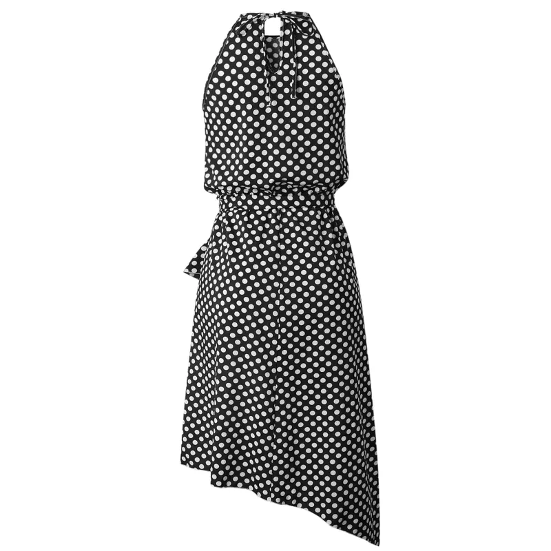 Customizable Women Summer Boho Long Evening Party Dress Beach Dot Print Dresses Sundress Elegant Women Clothes Sexy Dresses