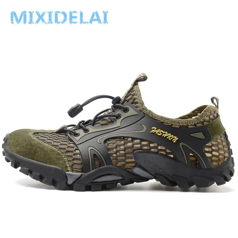 2024 Summer Spring Big Size Men Shoes Casual Mesh Artificial Leather Patchwork Breathable Outdoor Male Sneakers Walking Footwear — image 3